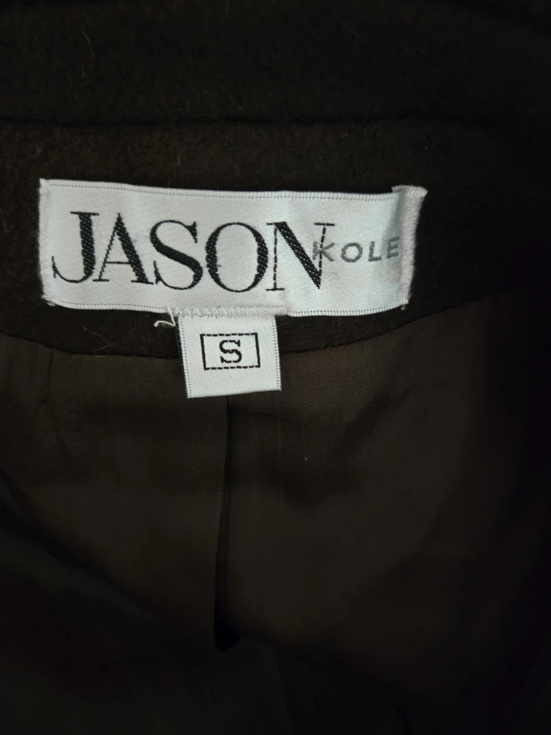 Jason Kole Chocolate Brown Wool-Blend Coat - photo 4