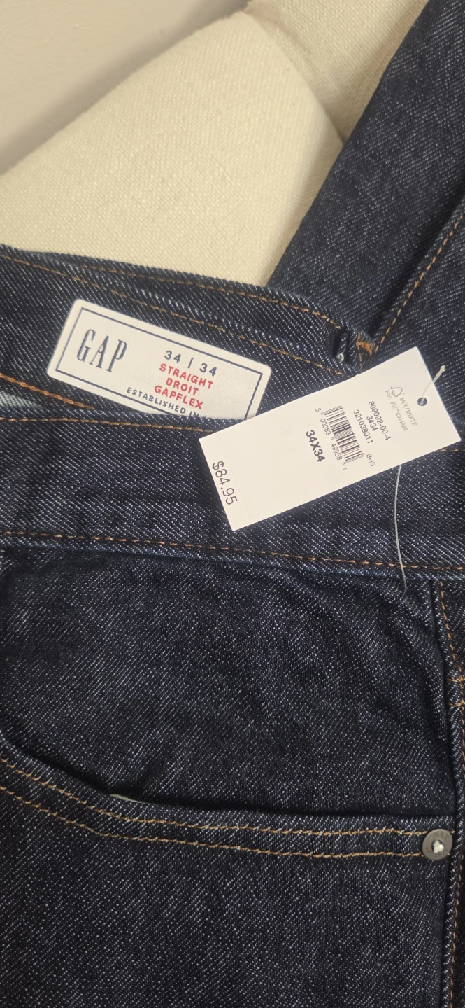 New GAP Gapflex Straight Jeans 34x34 - photo 3