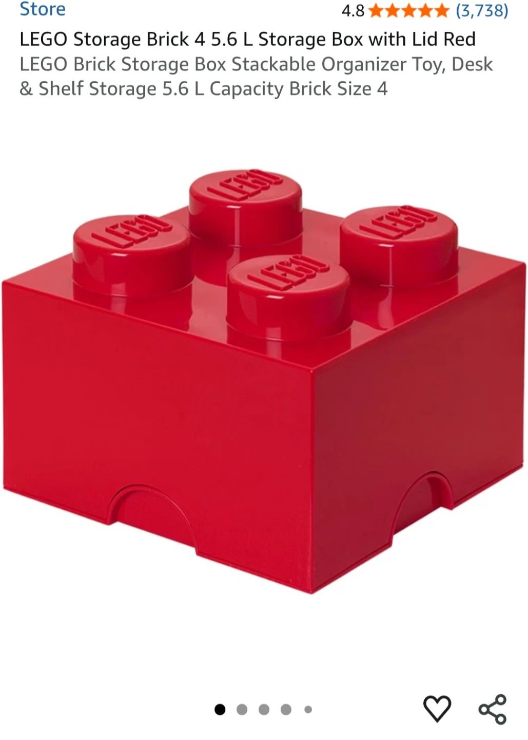Red LEGO storage box - photo 2