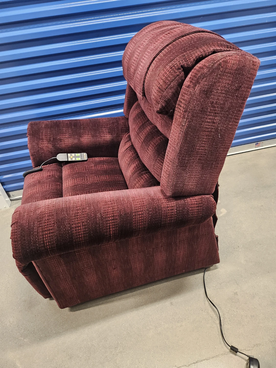 Burgundy Power Lift Recliner - photo 2