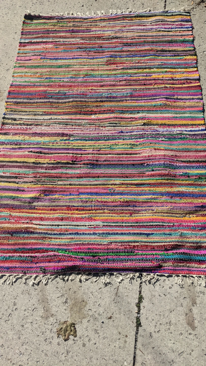 Multicoloured Woven Rag Rug - photo 3