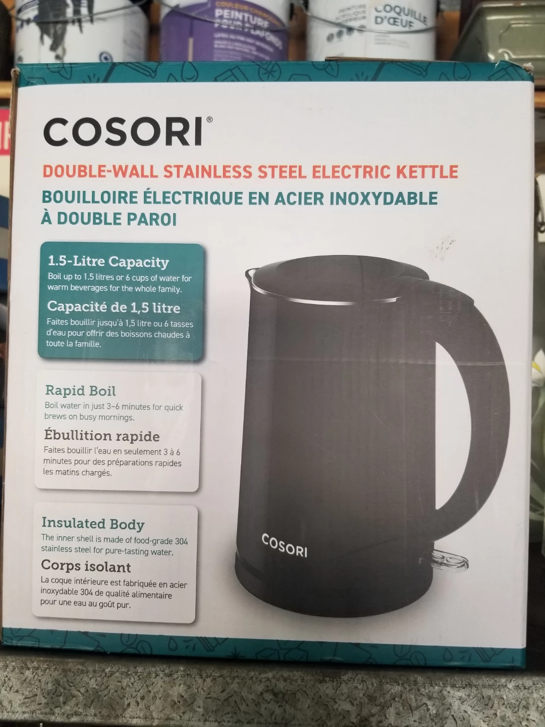 Cosori Double-Wall Stainless Steel Electric Kettle