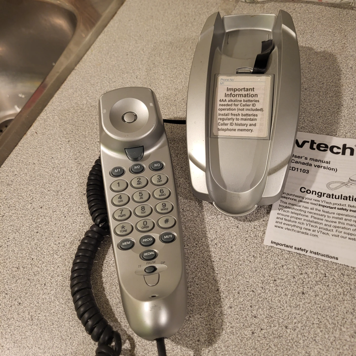VTech CD1103 corded telephone - photo 5
