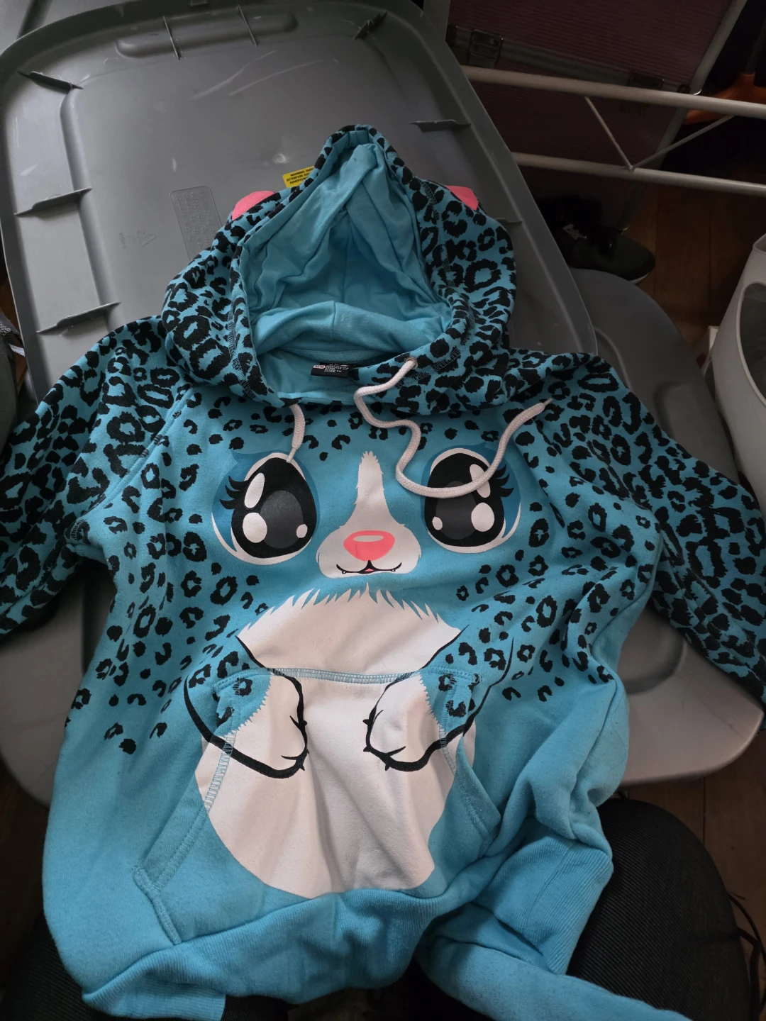 Halloween Blue Leopard Animal Costume Hoodie