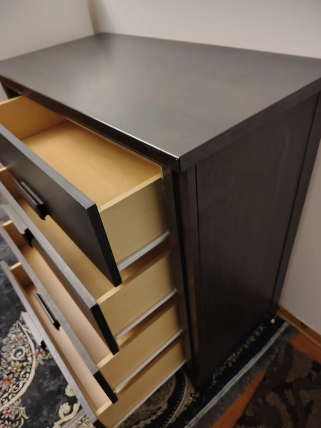 Dark Wood 4-Drawer Dresser - photo 5