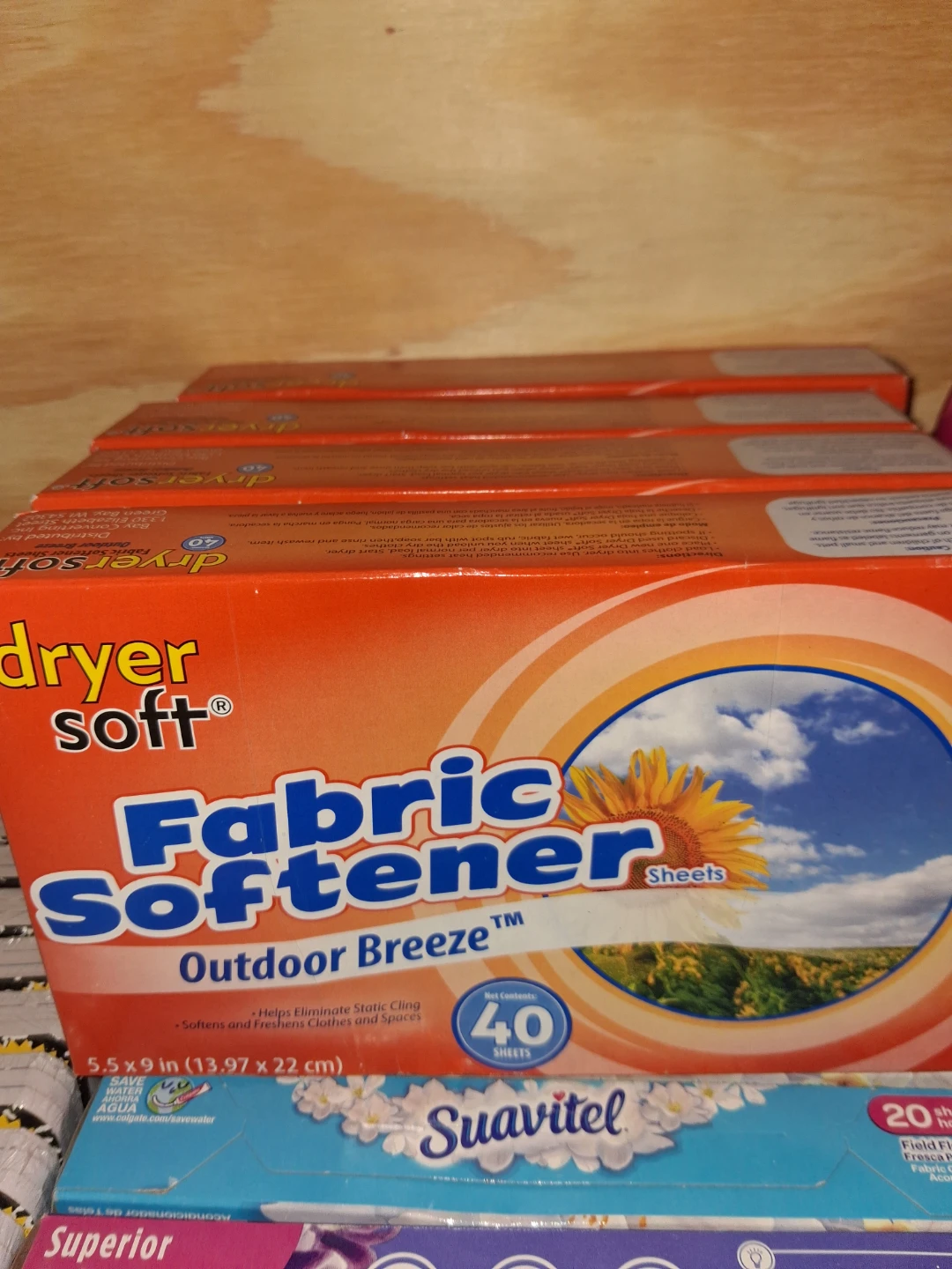 Dryer Soft Fabric Softener Sheets Outdoor Breeze 40 Count