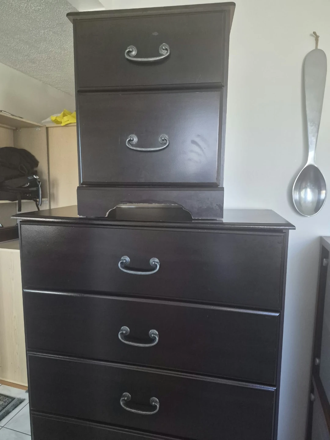 Dark Brown Dresser and Matching Nightstand - photo 2