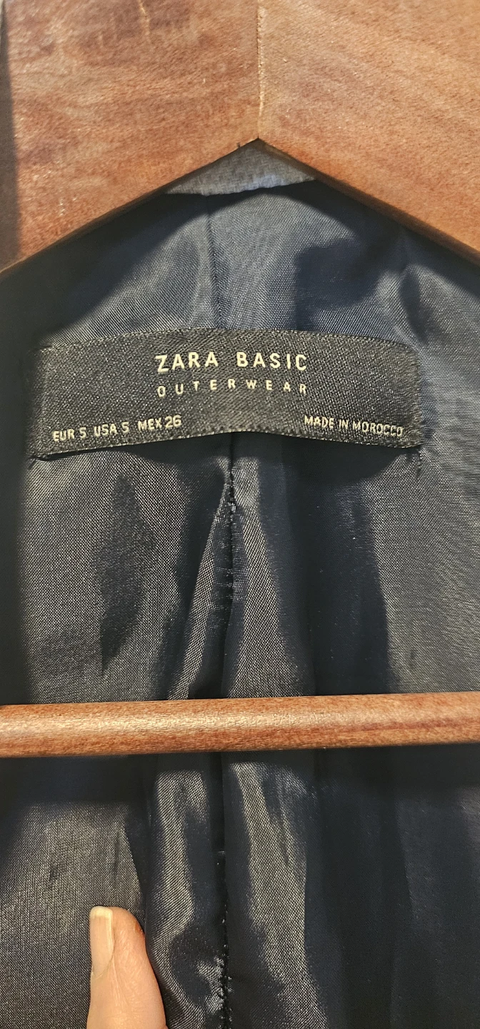ZARA Basic Double-Breasted Blazer - Light Grey, Size S - photo 2