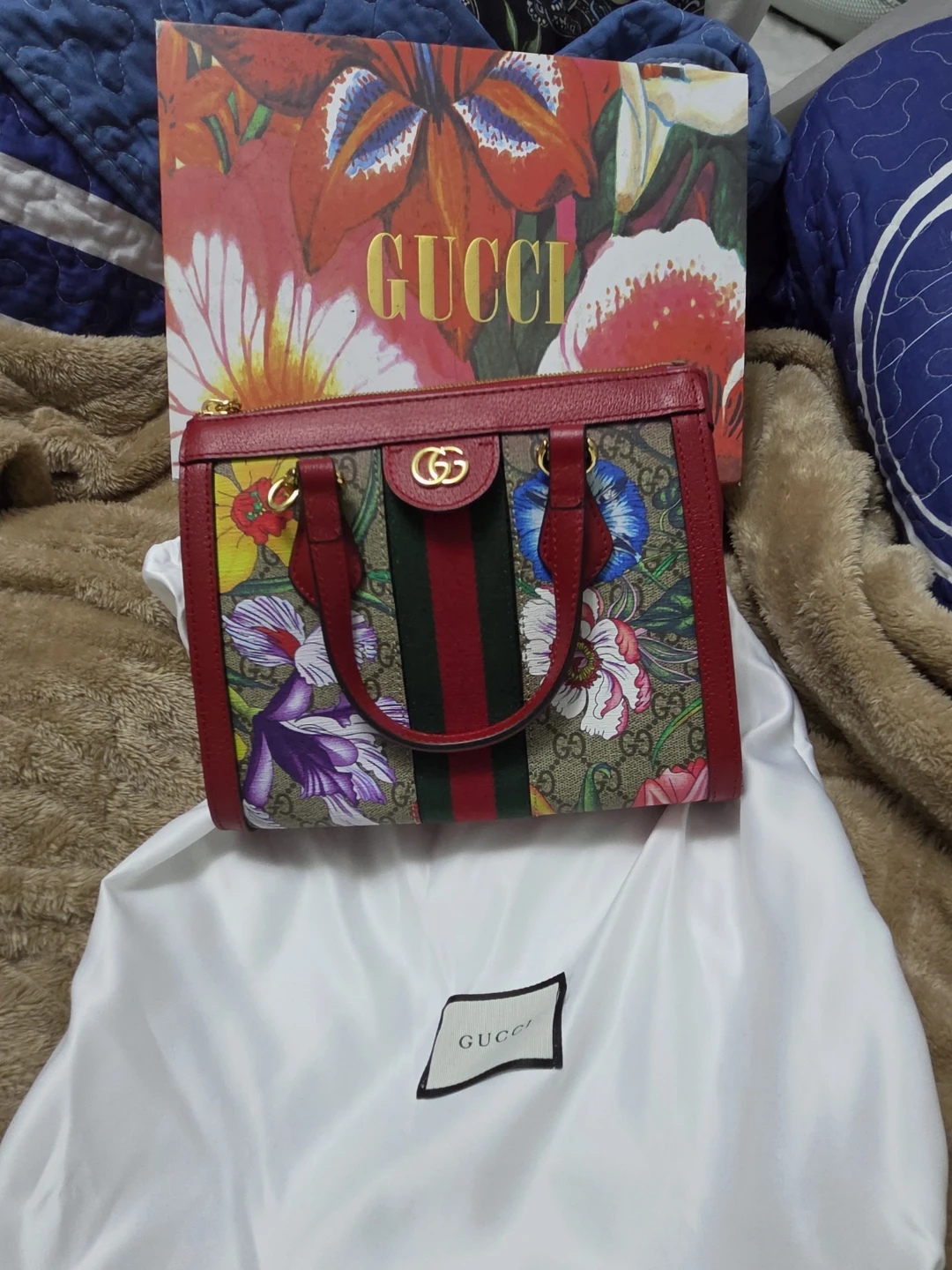 Gucci Floral Ophidia GG Tote Bag
