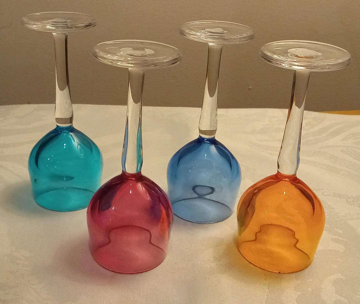 Set of 4 Multi-Coloured Cordial Glasses - photo 2