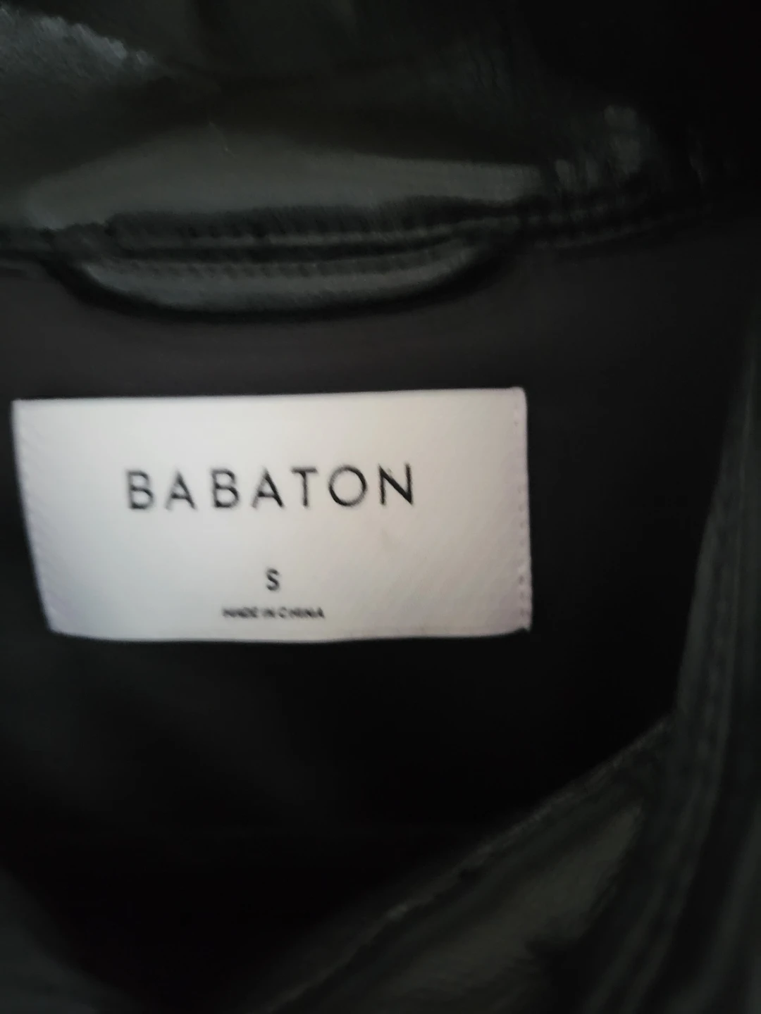 Babaton Vegan Leather Shirt Jacket - Black - Size S - photo 5