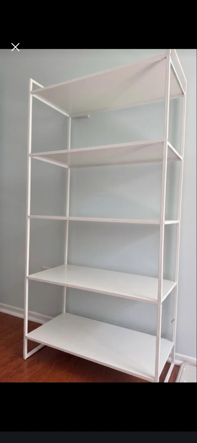 IKEA White Metal Shelving Unit