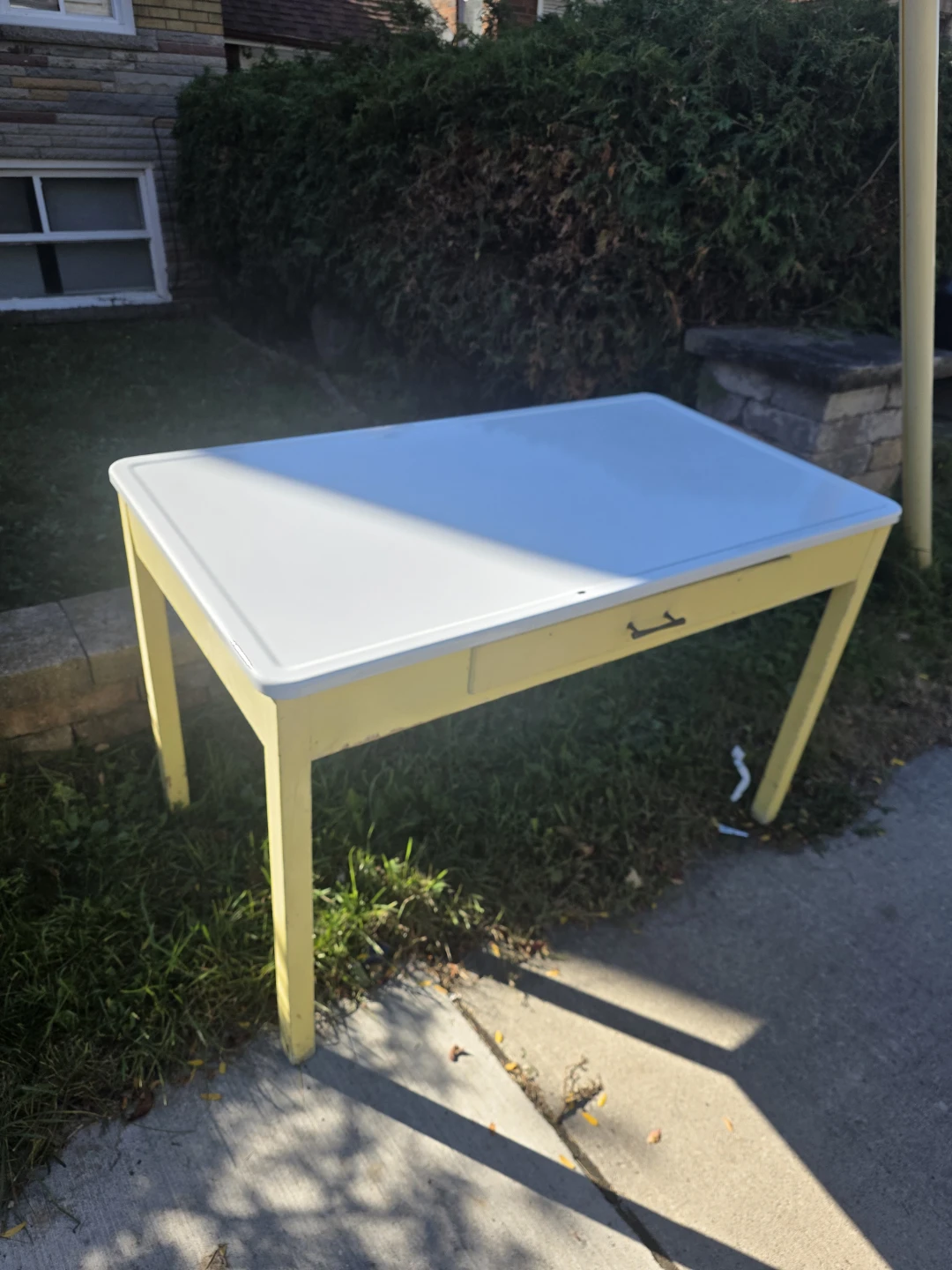 Vintage Enamel Top Kitchen Table