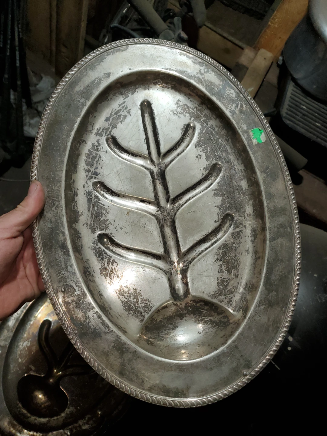 Oval Silver-Plated Meat Serving Platter