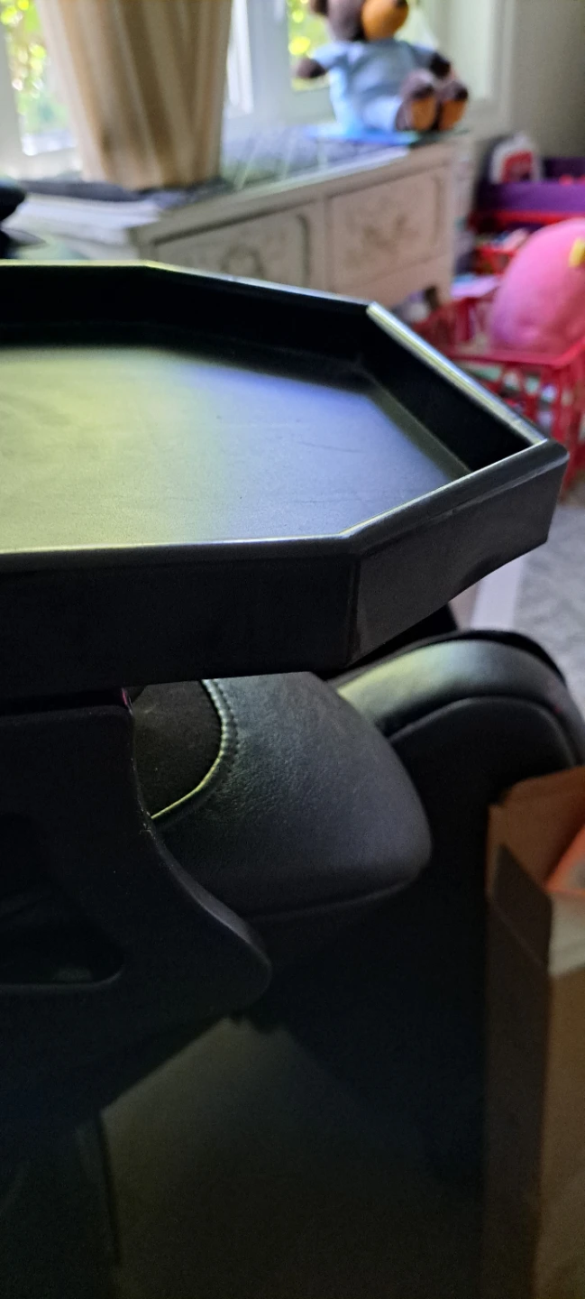 Black Octagonal Clip-on Armrest Tray - photo 2