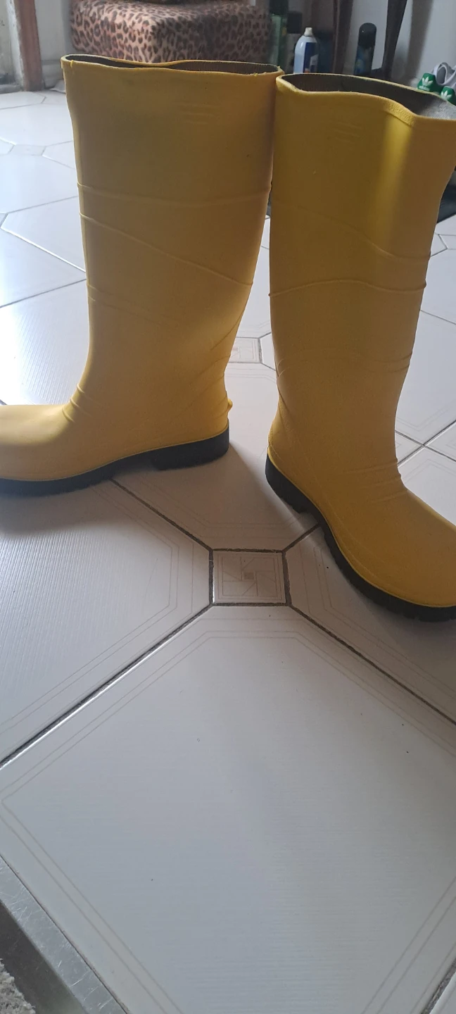 Size 10 Brand New ROYER Yellow Rubber Work Boots - photo 2