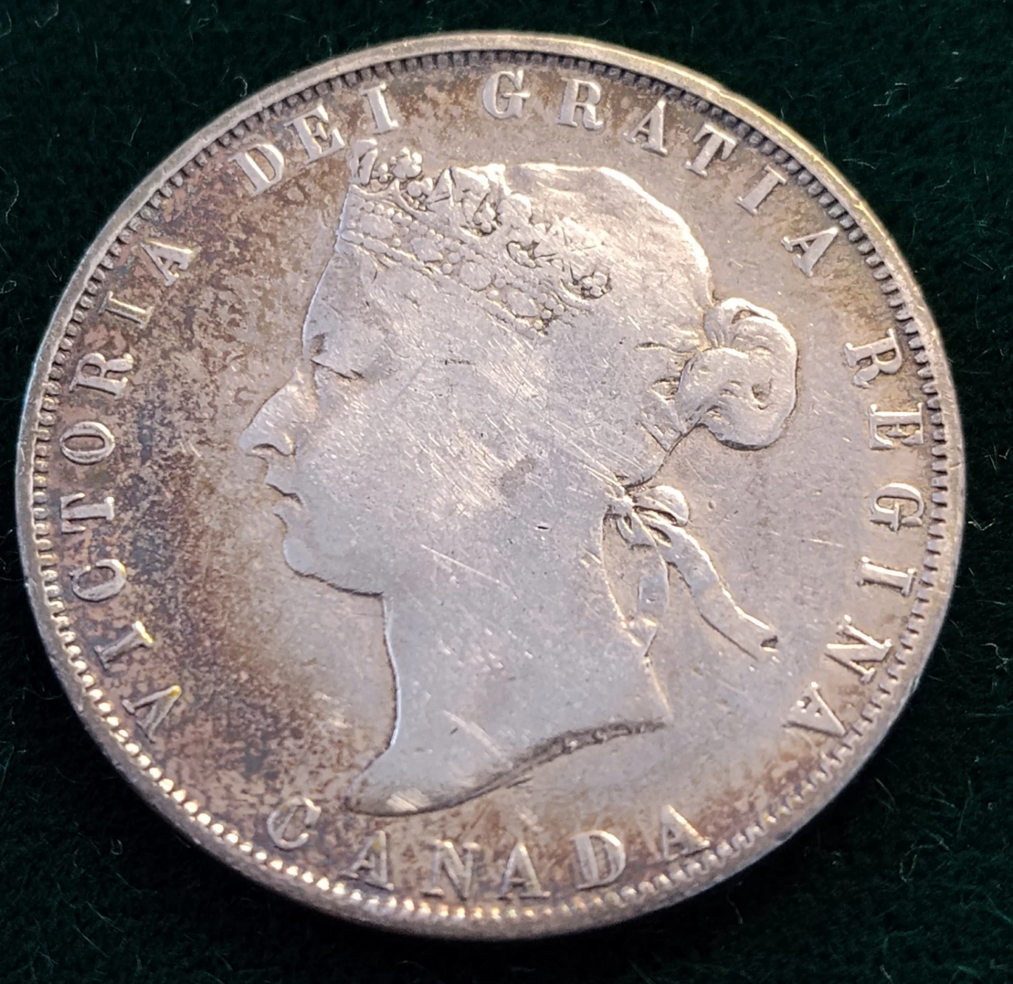 1872 Canadian 50 Cent Coin - photo 3