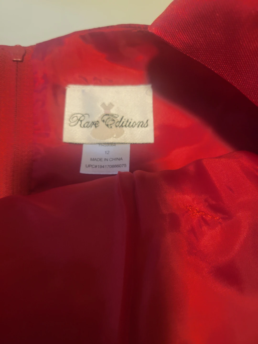 Rare Editions Red Bow Dress Size 12 - photo 2