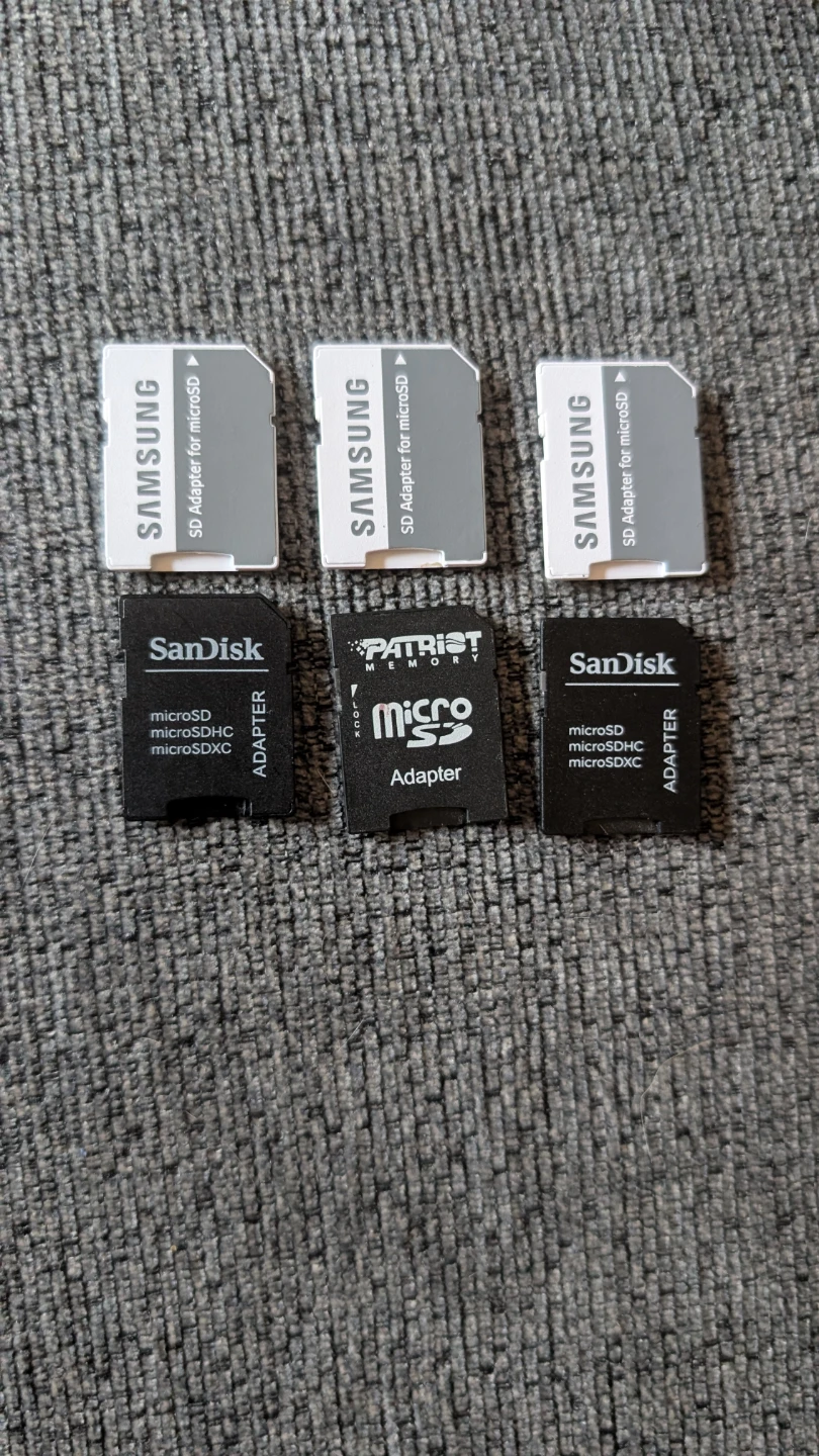 6 MicroSD to SD Memory Card Adapters