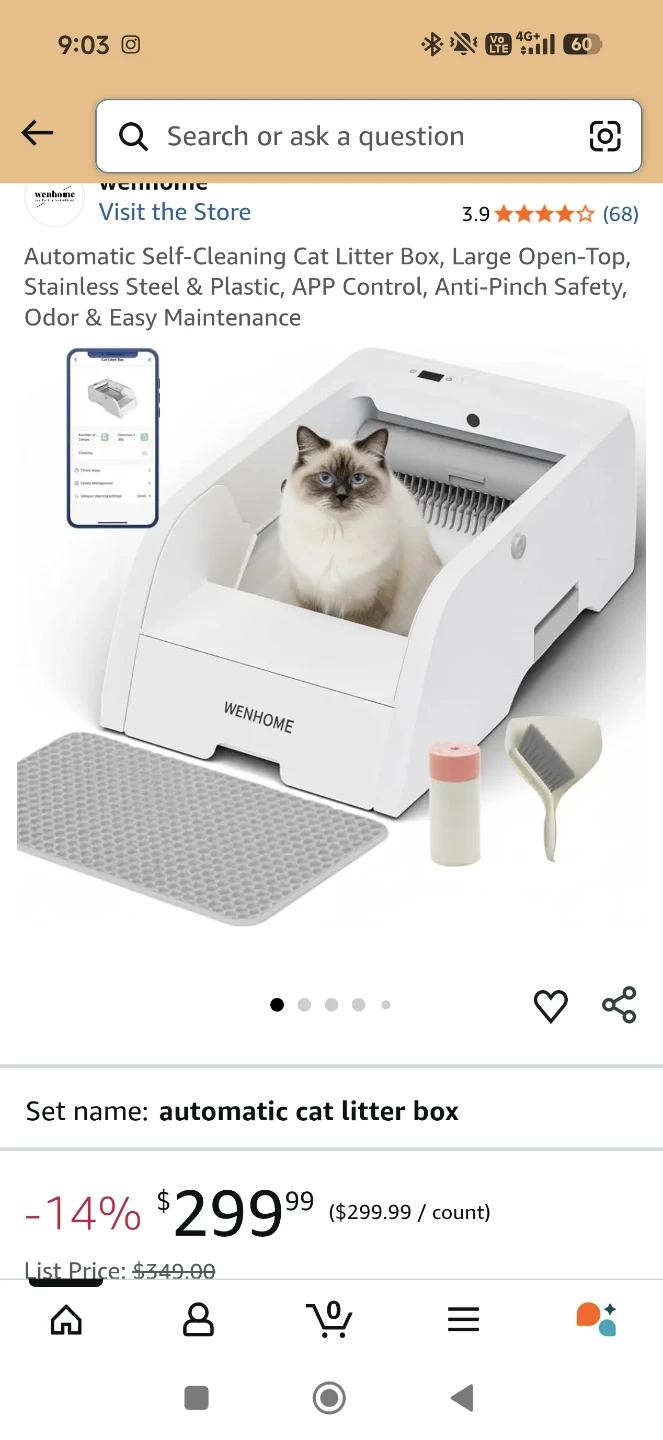 Wenhome Automatic Self-Cleaning Cat Litter Box - photo 3