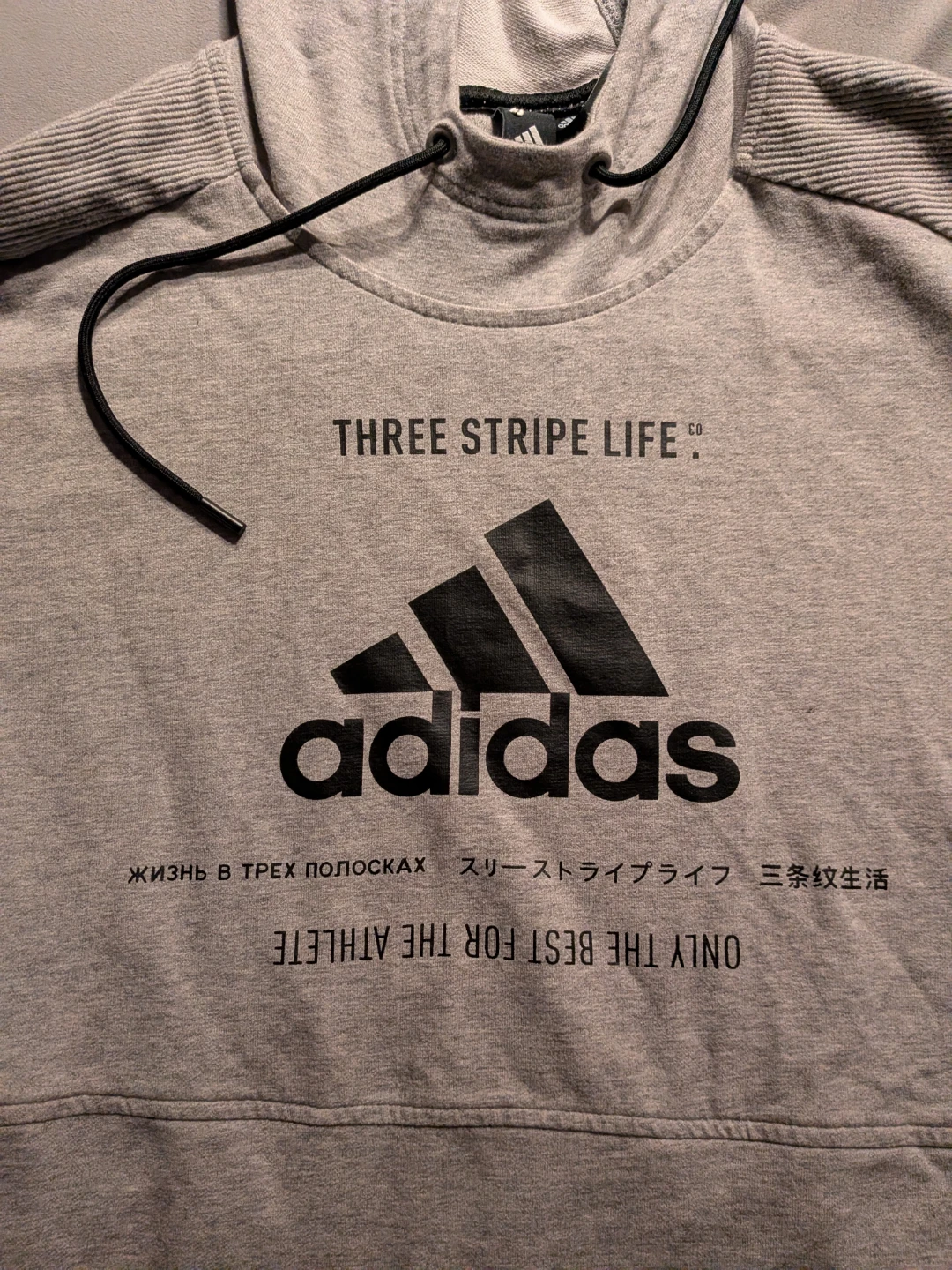Adidas Three Stripe Life Hoodie Gray - photo 2