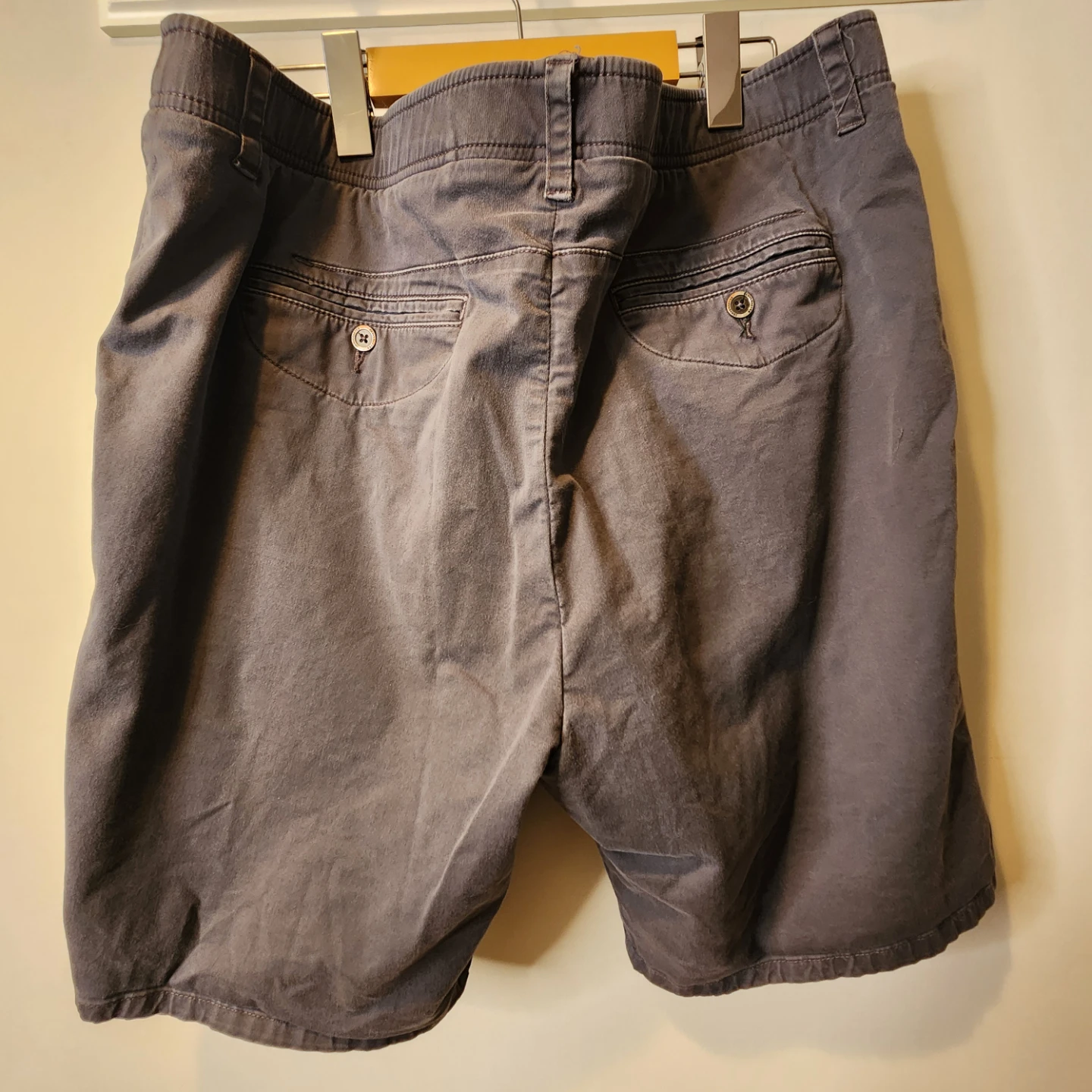 Mens Grey Cotton Blend Shorts - photo 2