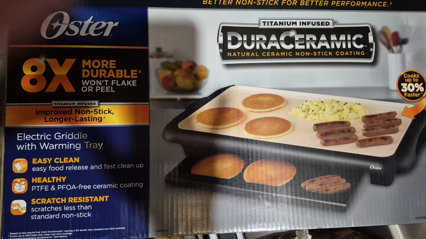 Oster DuraCeramic Electric Griddle with Warming Tray