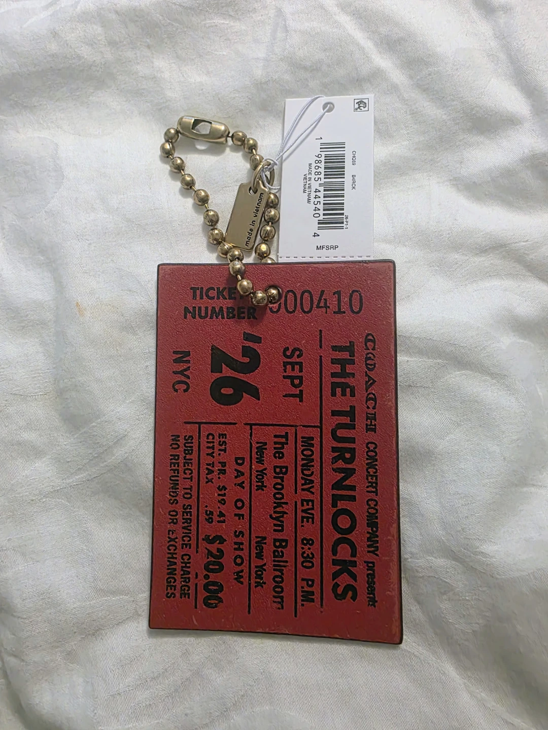 Coach Concert Ticket Bag charm