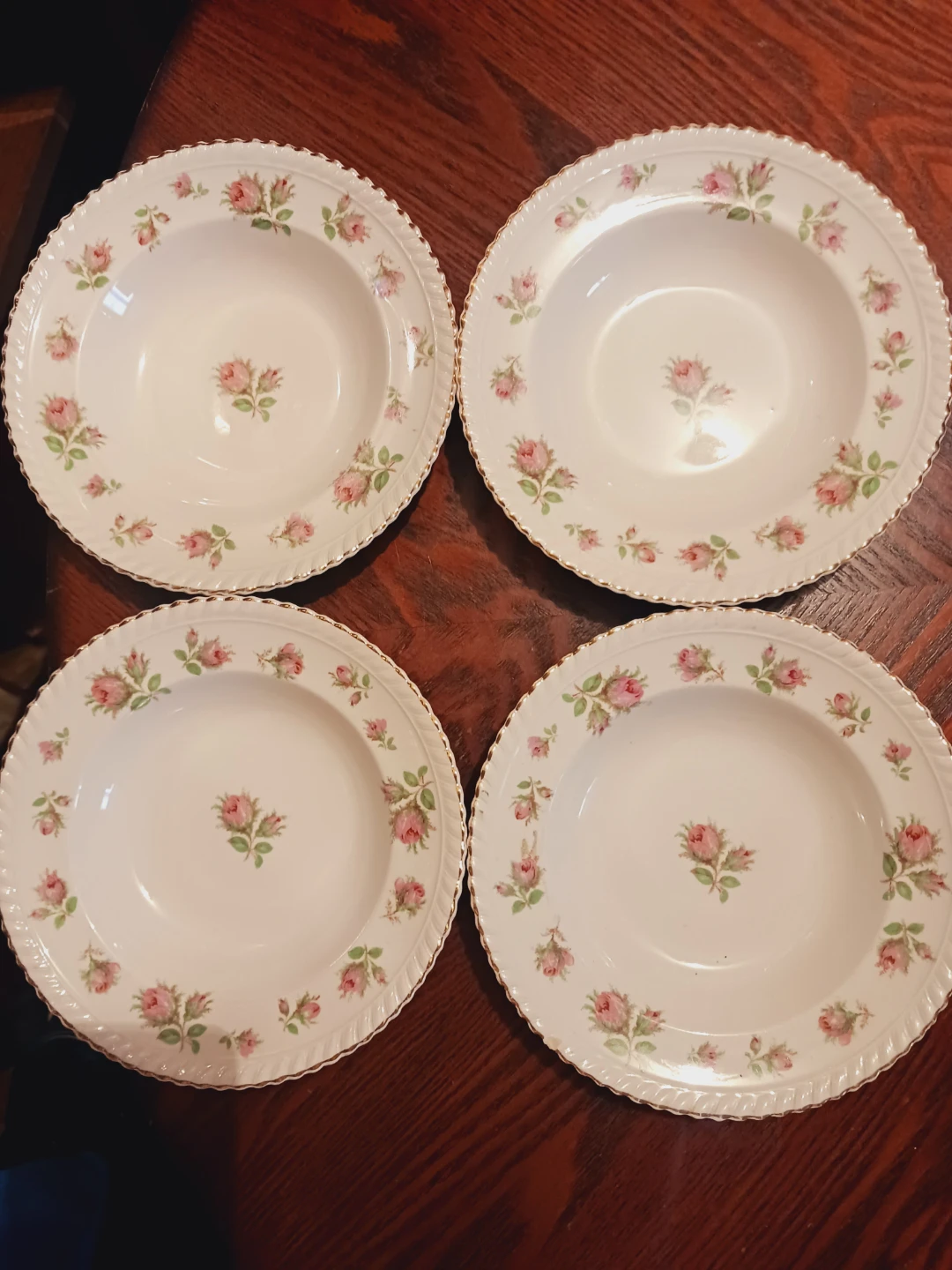 Set of 4 Johnson Brothers WindsorWare English Rose Soup Bowls - photo 3