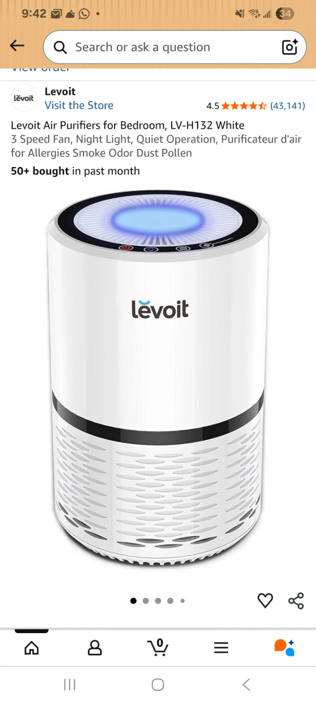 Levoit H132 Air Purifier with New Filter - photo 3