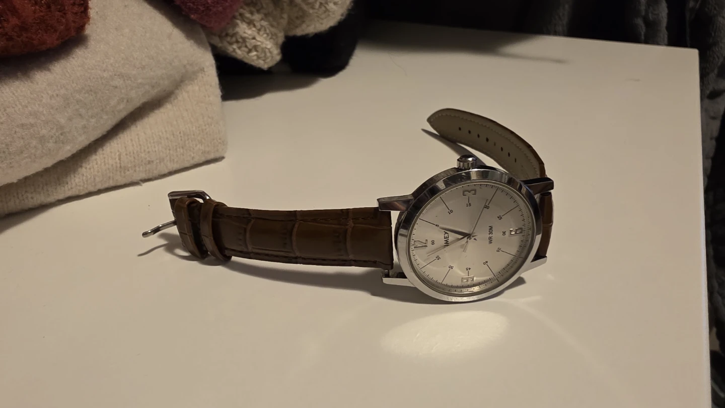 Timex Watch analog watch with Brown Leather Strap