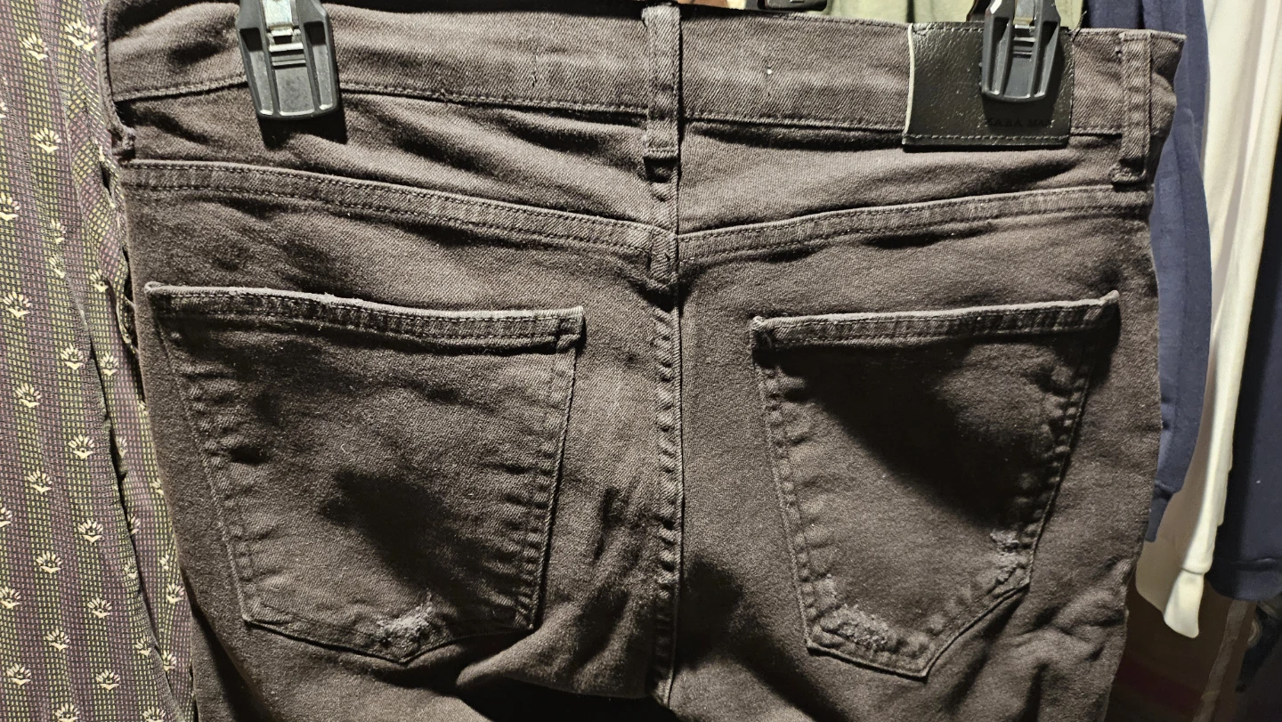 Zara Man Black Distressed Biker Jeans - photo 5