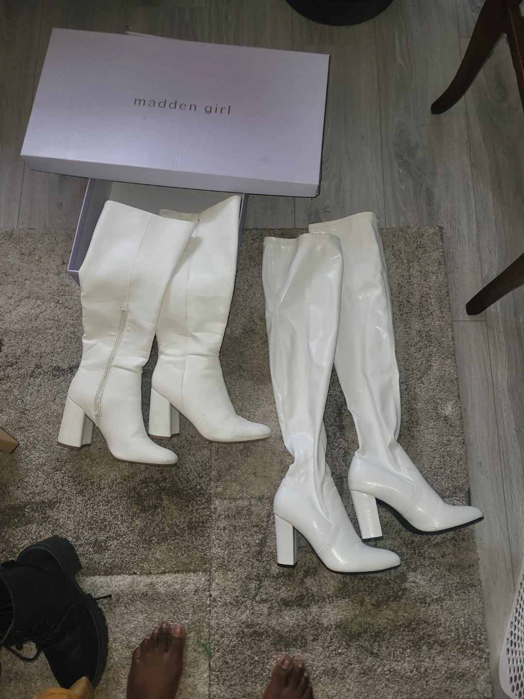Madden Girl White Boots