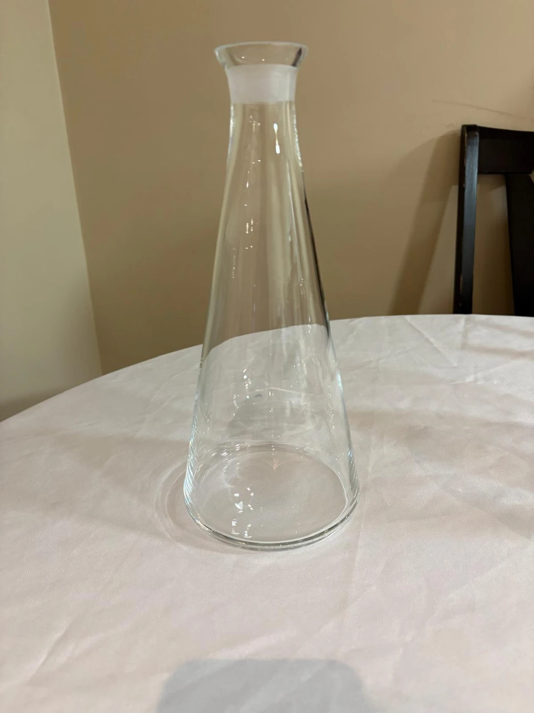 Clear Glass Cone Vase