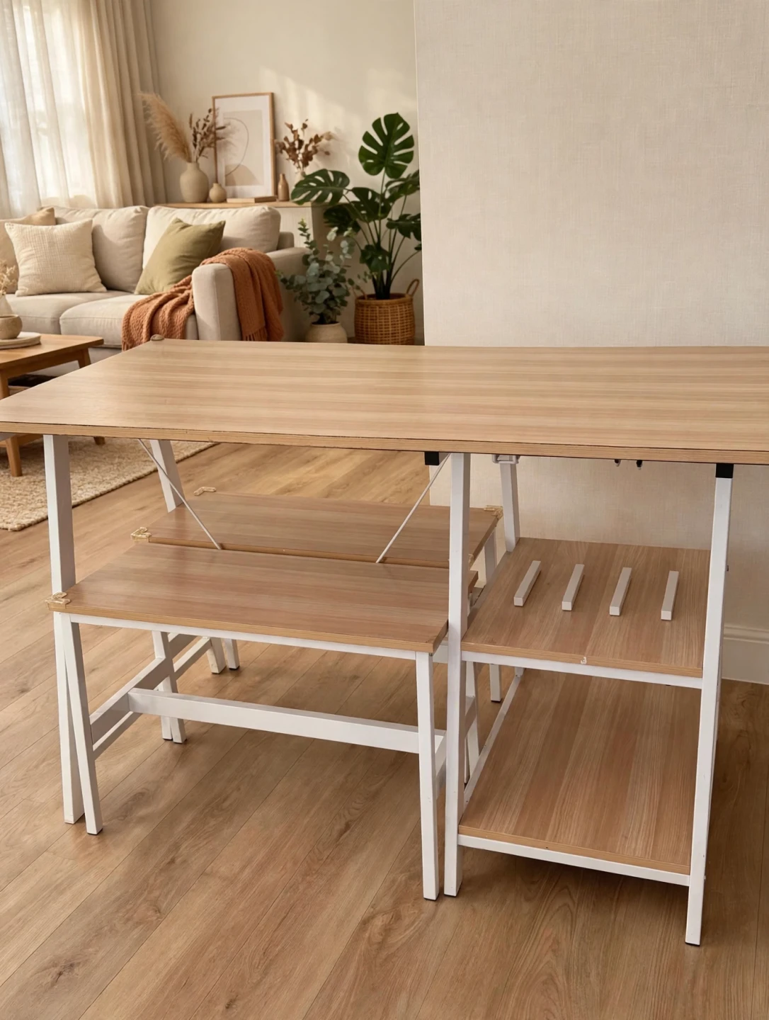 SDHYL 3-Piece Dining Table Set with Benches
