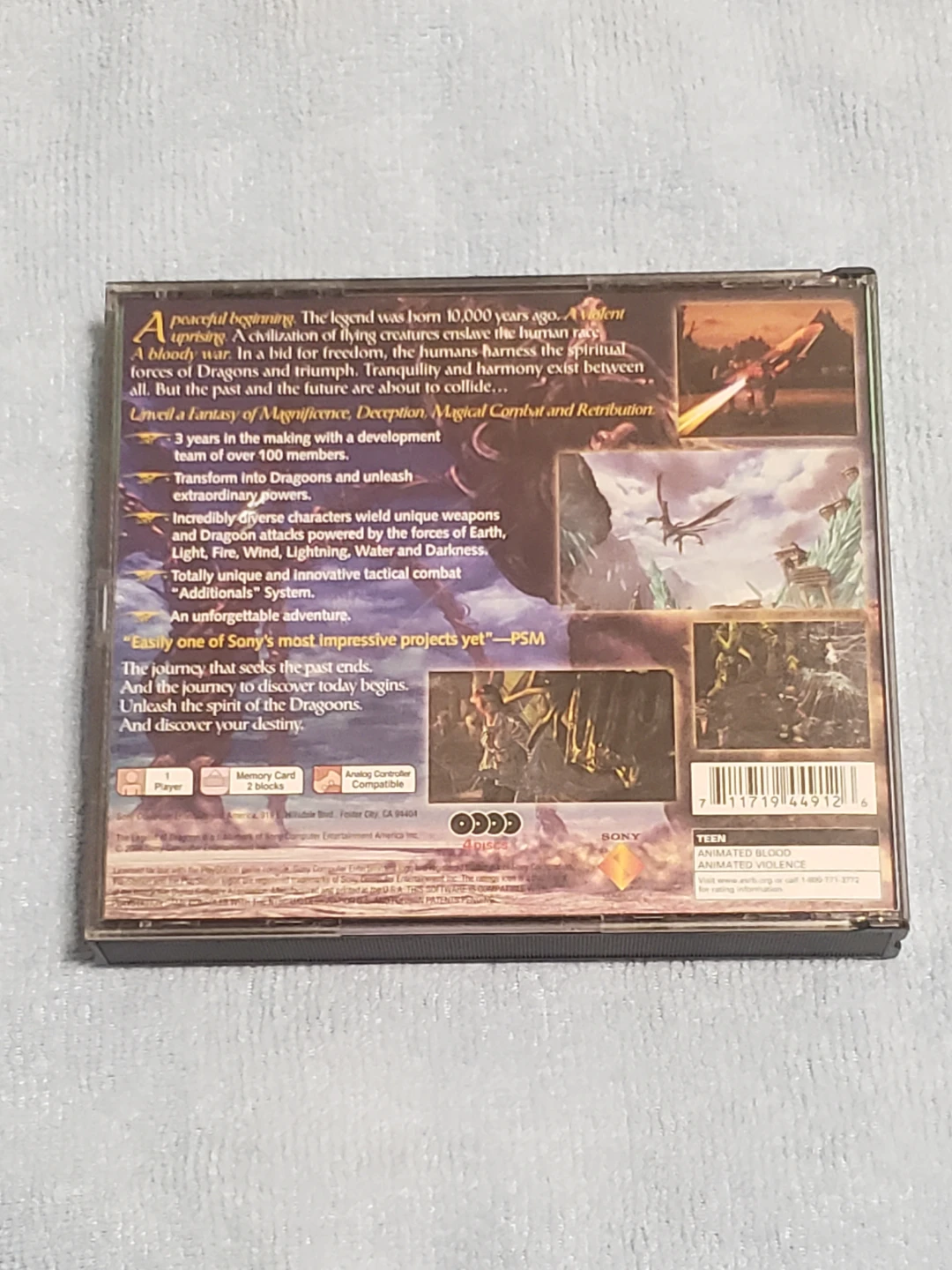 Ps1 The Legend Of Dragoon GH complete in box - photo 2