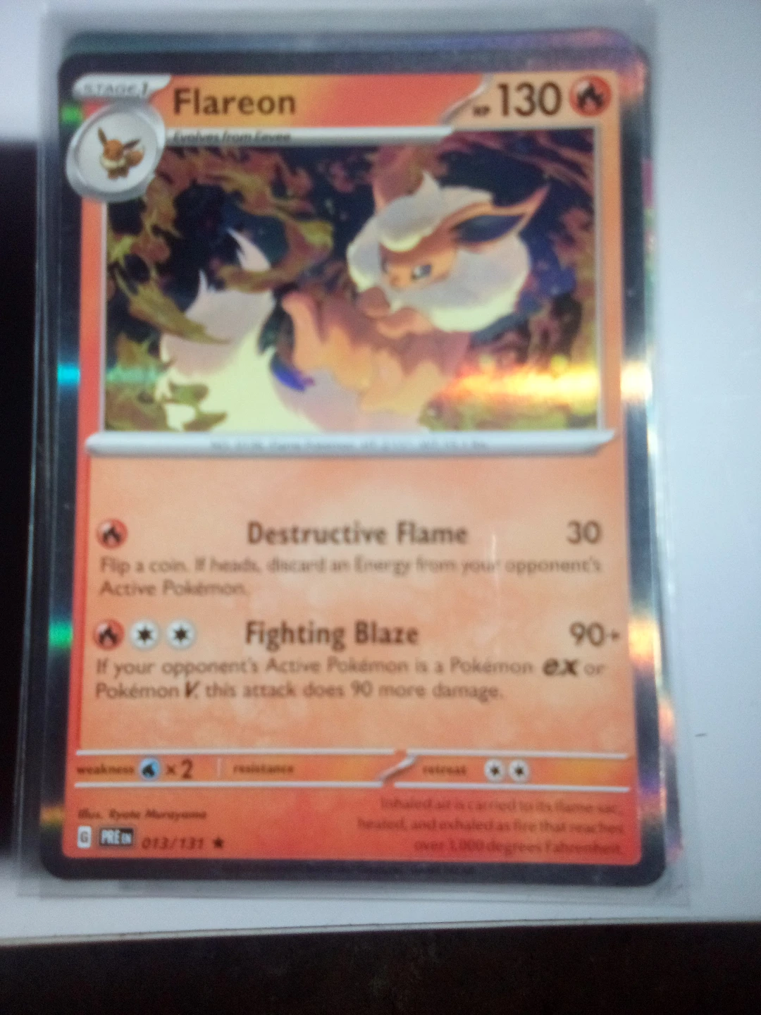 Pokemon Flareon Trading Card 013/131
