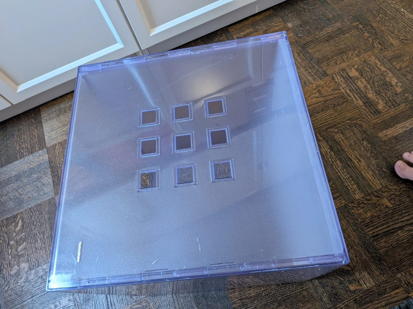 Purple plastic storage cube - photo 2