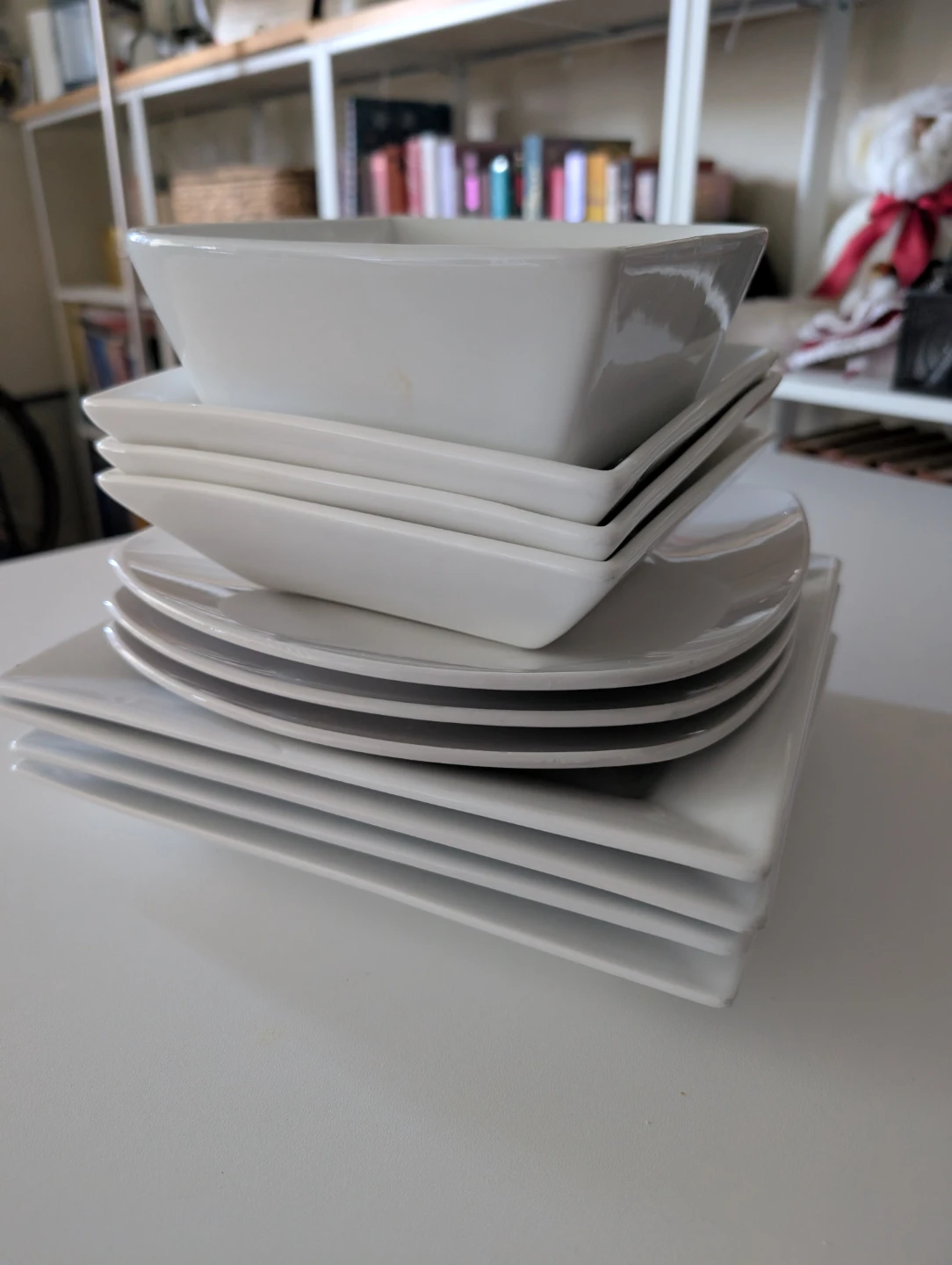 White Square Dinnerware Set