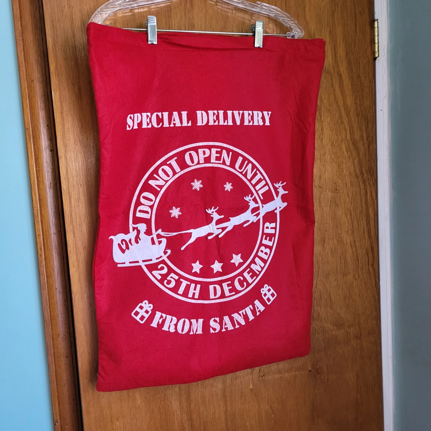 Red Santa Special Delivery Christmas Sack