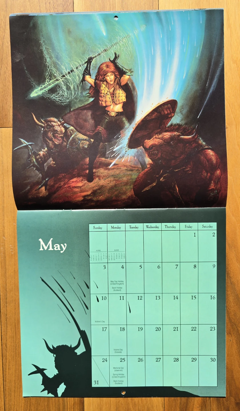 Vintage 1992 Dragonlance Calendar - photo 4