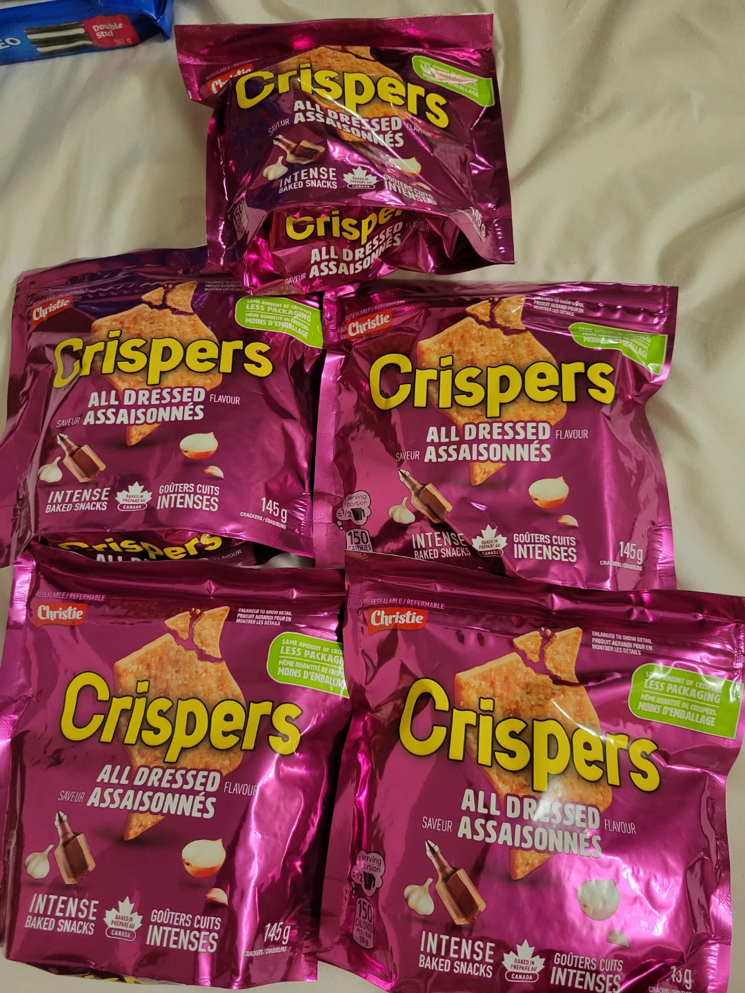 5 Bags of Christie Crispers All Dressed Flavour