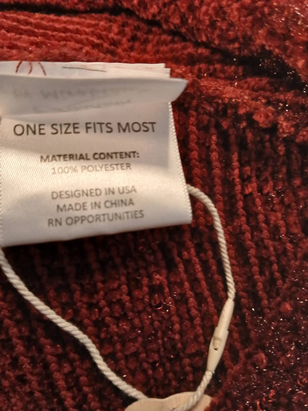 New. Fashion by Mirabeau Maroon Poncho. Firm price. Location ⬇️ - photo 2