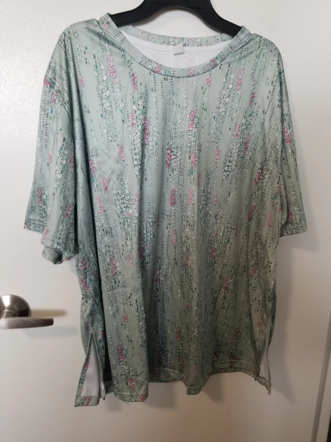 Floral Print Short Sleeve T-Shirt 4XL