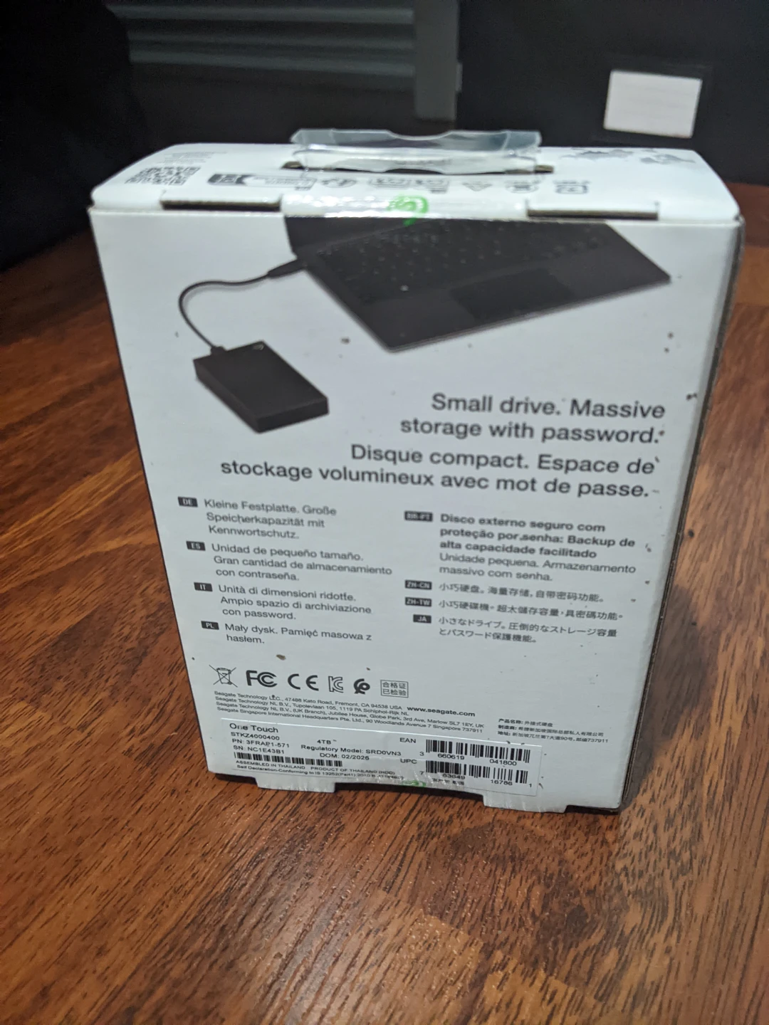 Seagate One Touch 4TB USB 3.0 Portable Hard Drive (Unopened) - photo 2