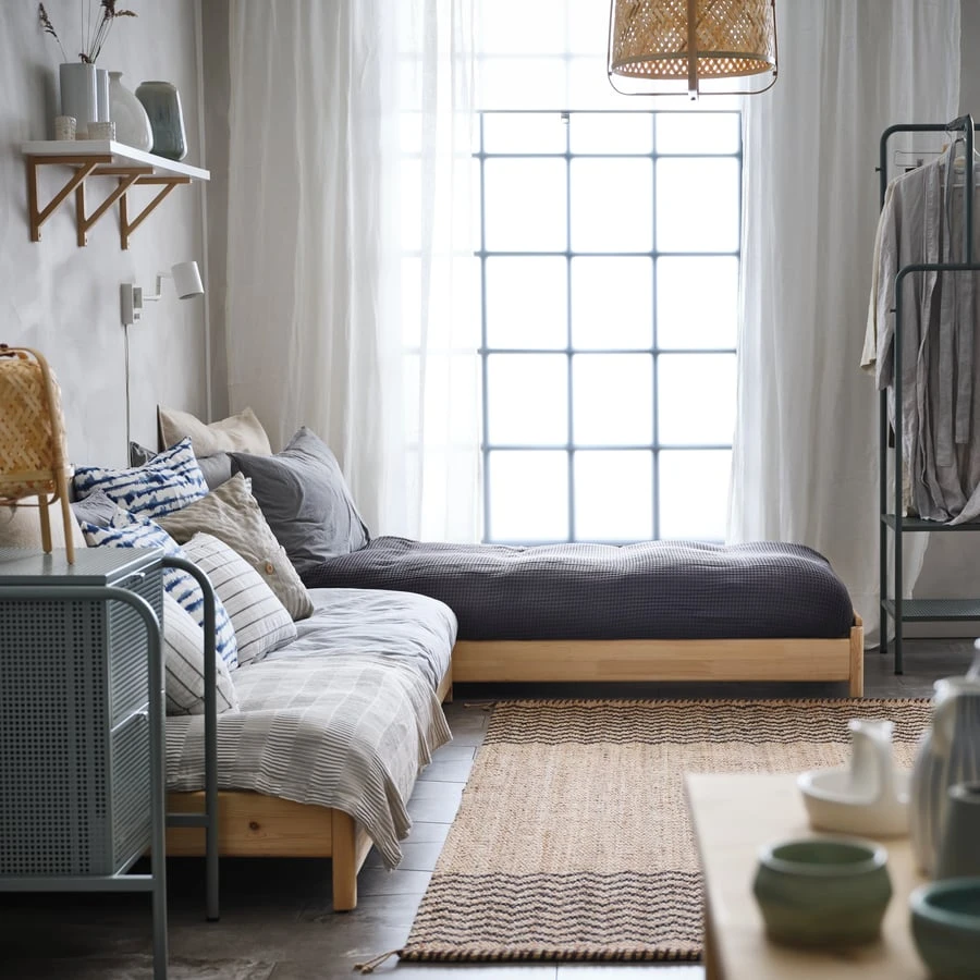 IKEA - twin Stackable beds with 2 mattresses, - photo 5