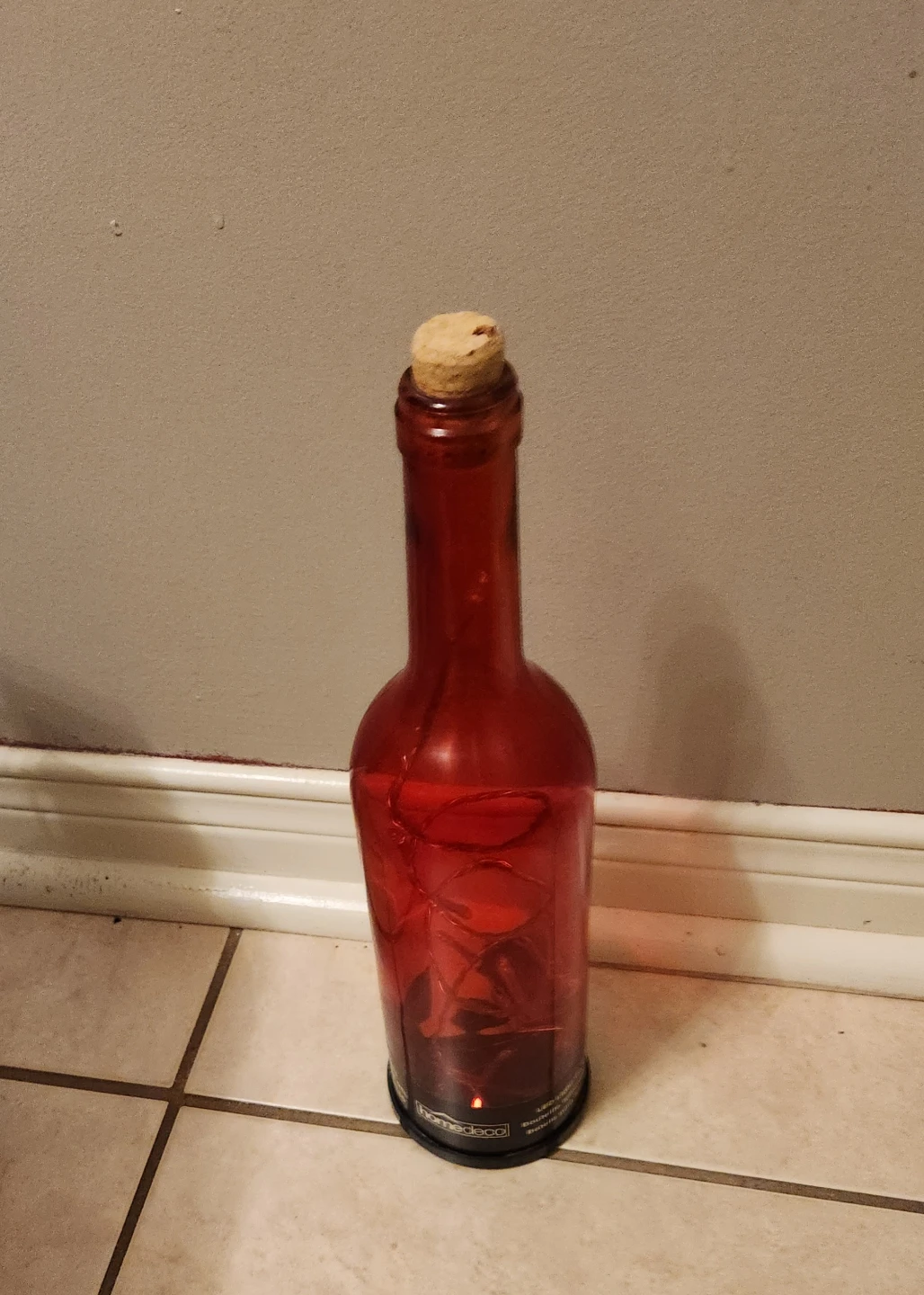 Homedeco Red LED Bottle Light