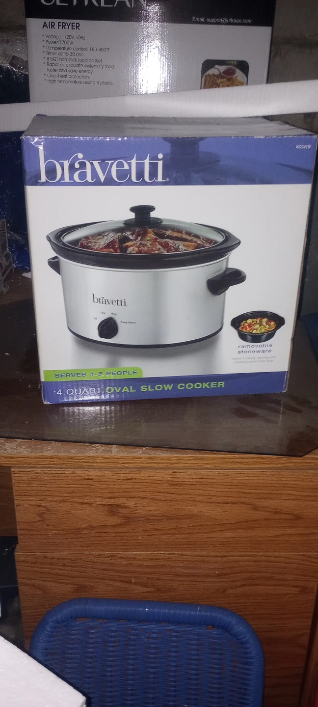 Bravetti 4 Quart Oval Slow Cooker