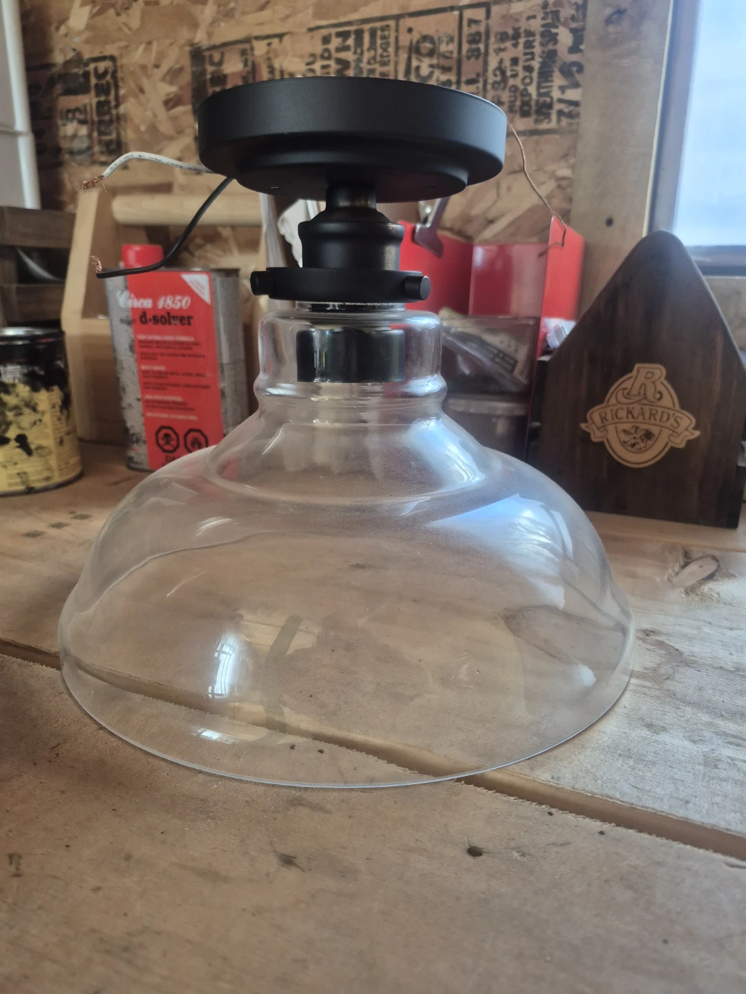 Clear Glass Ceiling Light Fixture