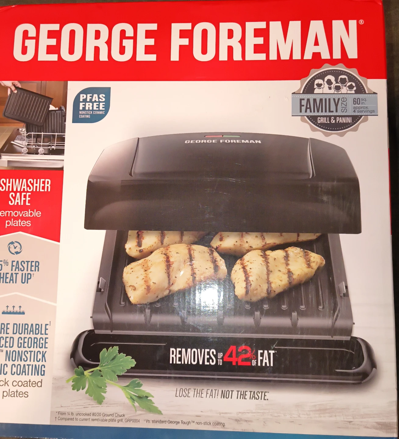 George Foreman Family Size Grill & Panini